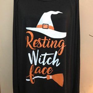 Resting Witch Face Cold-Shoulder Top
